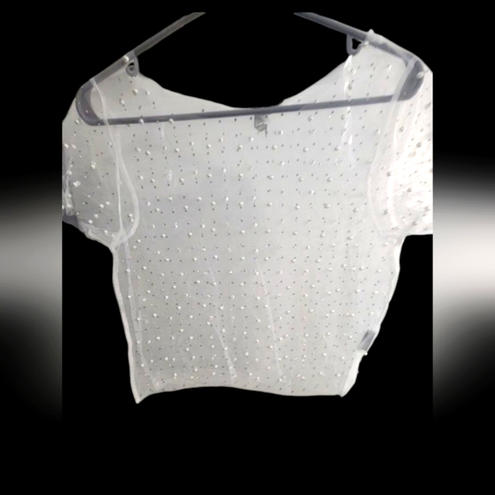 Top, beaded see through.